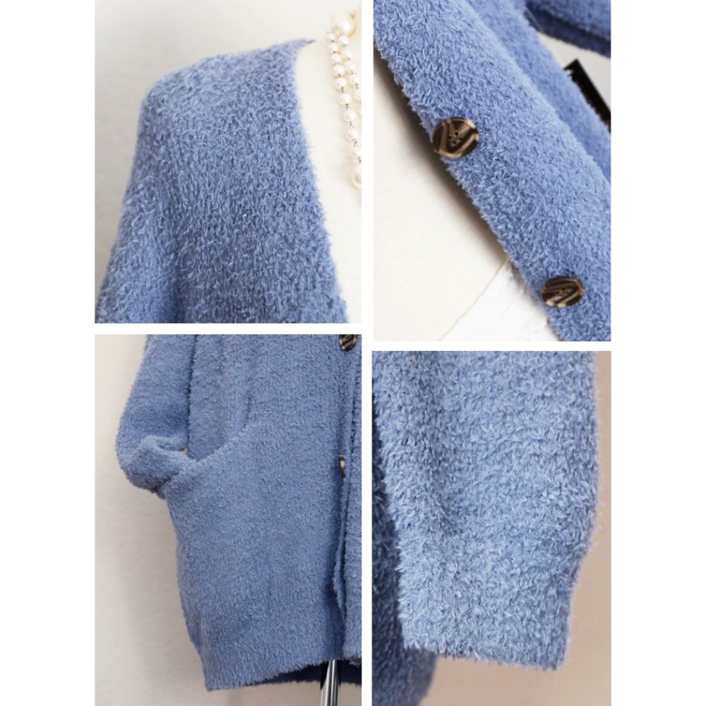 NEW Slate Blue Super Soft Button Front Caradigan - Picture 3 of 8